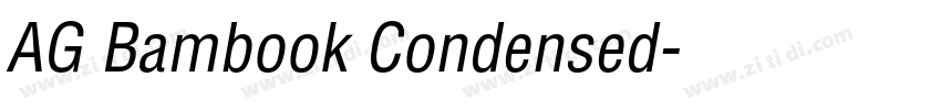 AG Bambook Condensed字体转换